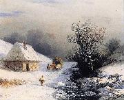 Ivan Aivazovsky Little Russian Ox Cart in Winter china oil painting artist
